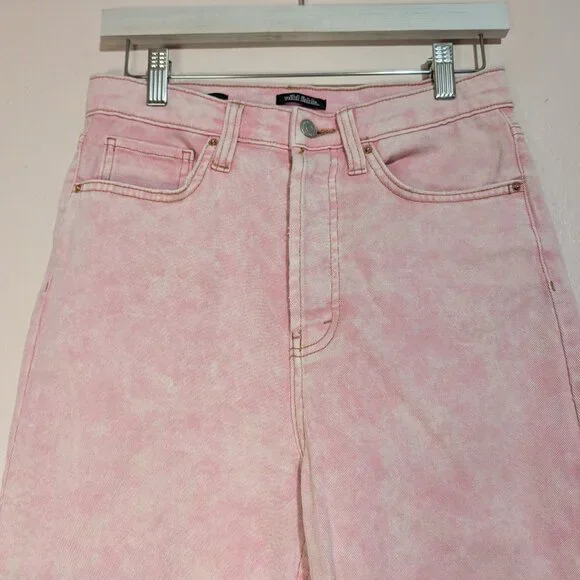 ⭐Wild Fable Women's Jeans Pants Pink Straight High Rise Cotton Blend Size 4⭐ - Picture 4 of 14